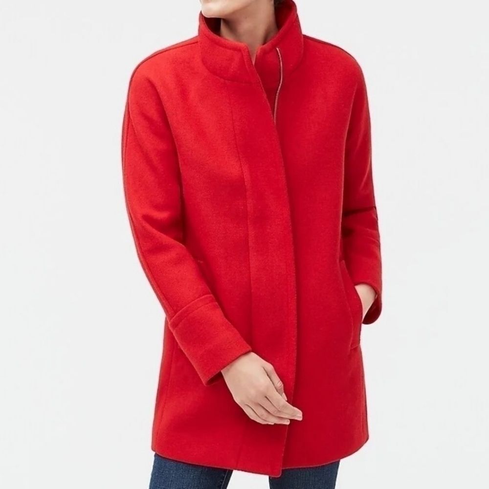 J. Crew | City Coat Red